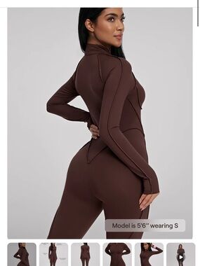 Better me Chocolate Brown Sculpting Active Jacket